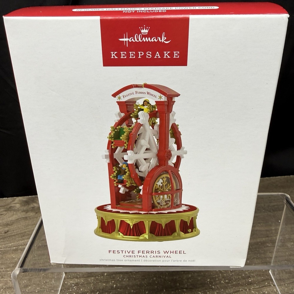 2022 Hallmark Carnival Festive FERRIS WHEEL Magic Light Sound Motion Ornament